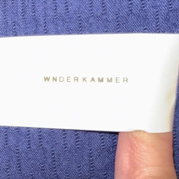 WNDERKAMMER NWOT June Cotton Textured Zip Front Blue Jacket South Korean Fashion - Picture 8 of 10